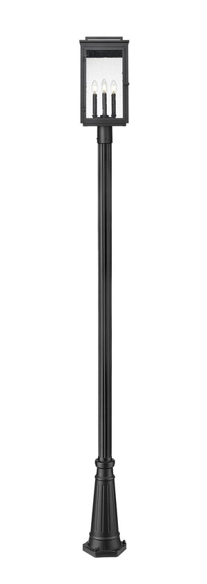 Z-Lite - 5019PHBR-5011P-BK - Four Light Outdoor Post Mount - Hartwell - Sand Black