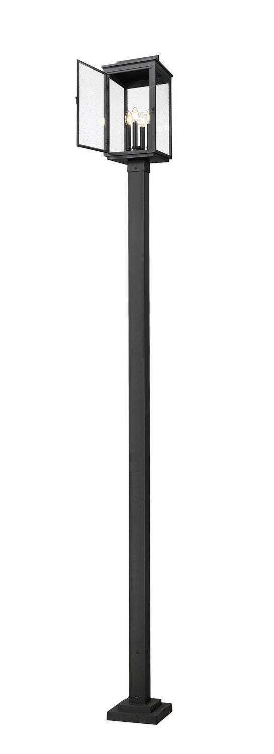 Z-Lite - 5019PHBS-536P-BK - Four Light Outdoor Post Mount - Hartwell - Sand Black