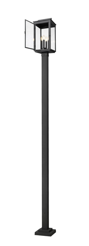 Z-Lite - 5019PHBS-536P-BK - Four Light Outdoor Post Mount - Hartwell - Sand Black