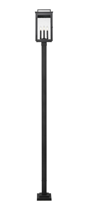 Z-Lite - 5019PHBS-536P-BK - Four Light Outdoor Post Mount - Hartwell - Sand Black