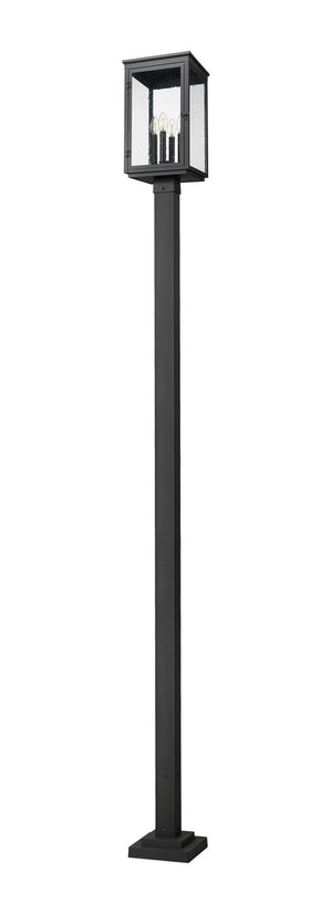 Z-Lite - 5019PHBS-536P-BK - Four Light Outdoor Post Mount - Hartwell - Sand Black