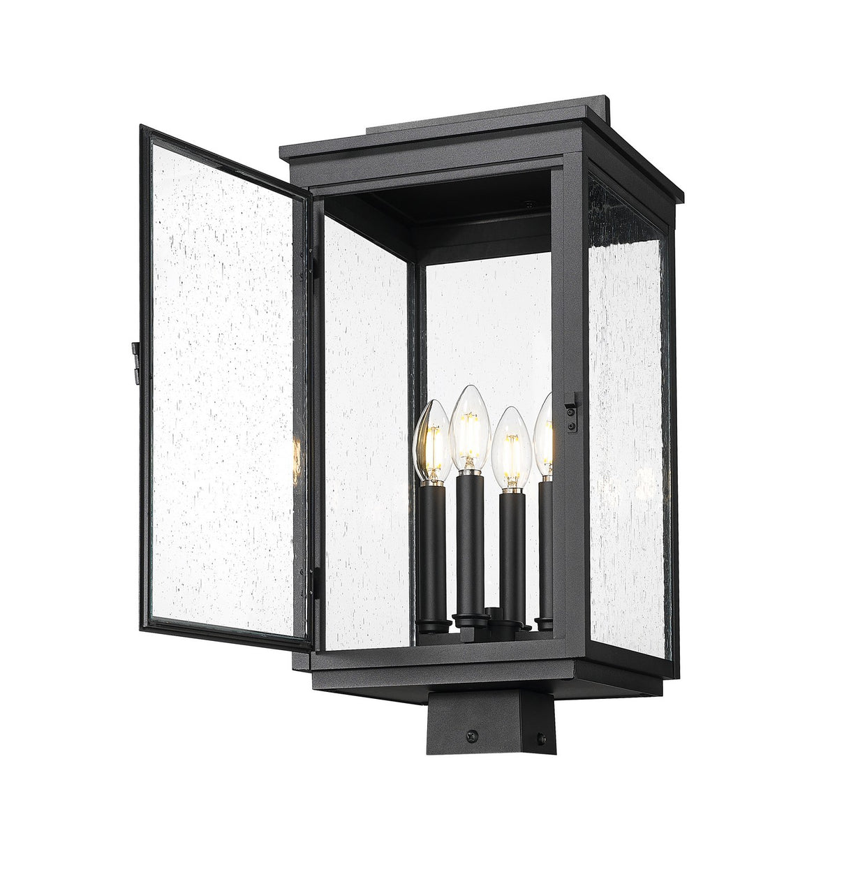 Z-Lite - 5019PHBS-BK - Four Light Outdoor Post Mount - Hartwell - Sand Black