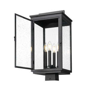 Z-Lite - 5019PHBS-BK - Four Light Outdoor Post Mount - Hartwell - Sand Black