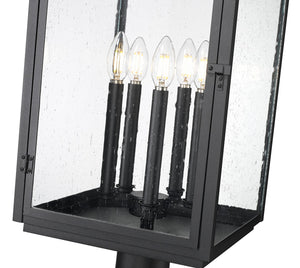 Z-Lite - 5019PHXLR-533PM-BK - Five Light Outdoor Pier Mount - Hartwell - Sand Black