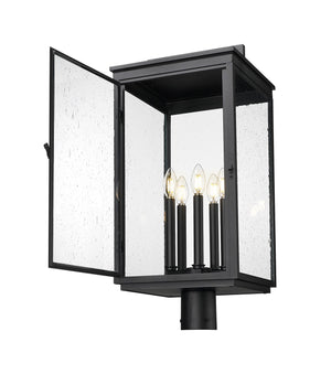 Z-Lite - 5019PHXLR-BK - Five Light Outdoor Post Mount - Hartwell - Sand Black