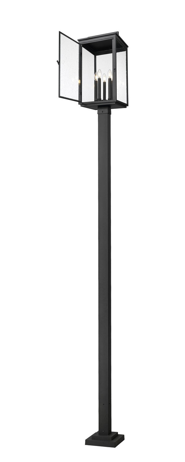 Z-Lite - 5019PHXLS-536P-BK - Five Light Outdoor Post Mount - Hartwell - Sand Black