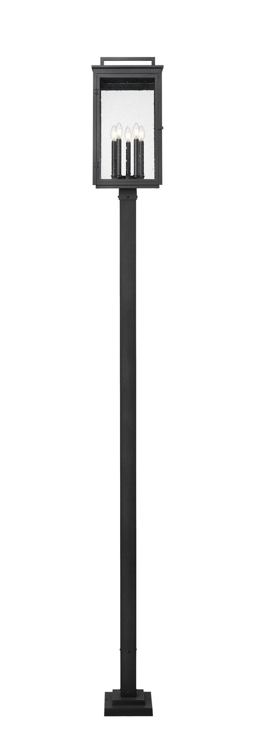 Z-Lite - 5019PHXLS-536P-BK - Five Light Outdoor Post Mount - Hartwell - Sand Black