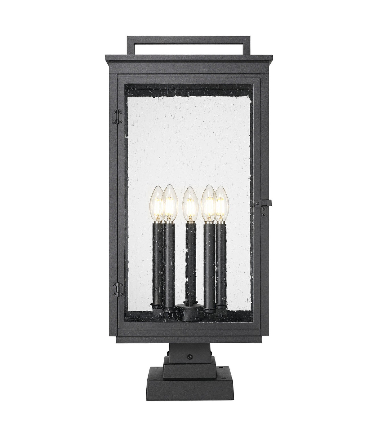 Z-Lite - 5019PHXLS-SQPM-BK - Five Light Outdoor Pier Mount - Hartwell - Sand Black