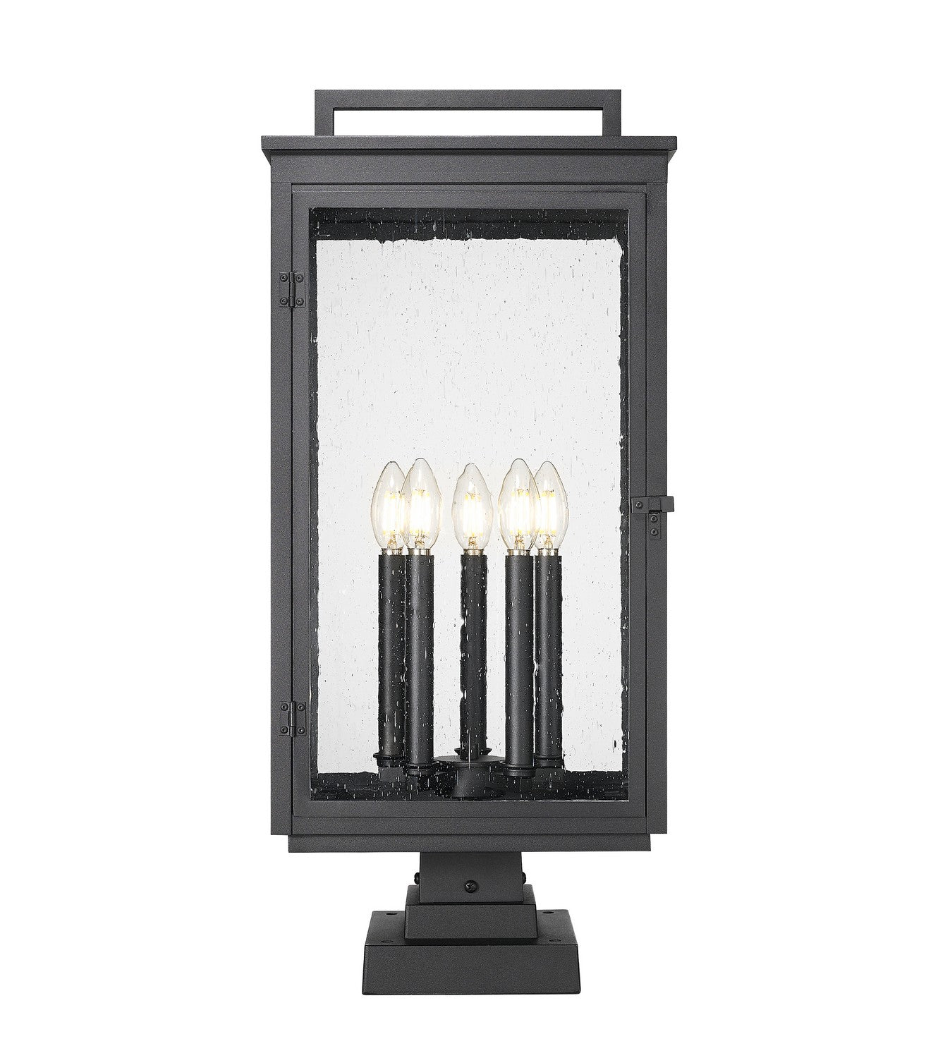 Z-Lite - 5019PHXLS-SQPM-BK - Five Light Outdoor Pier Mount - Hartwell - Sand Black