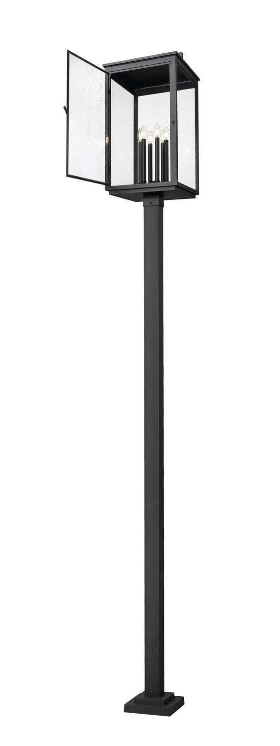 Z-Lite - 5019PHXXLS-536P-BK - Six Light Outdoor Post Mount - Hartwell - Sand Black