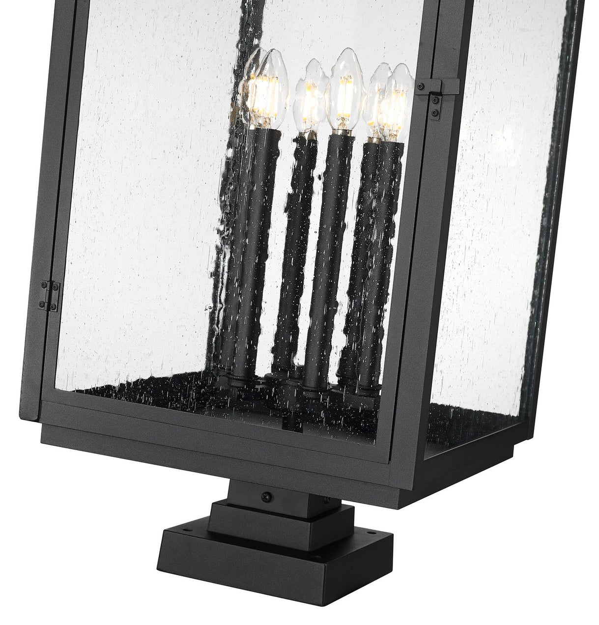 Z-Lite - 5019PHXXLS-SQPM-BK - Six Light Outdoor Pier Mount - Hartwell - Sand Black