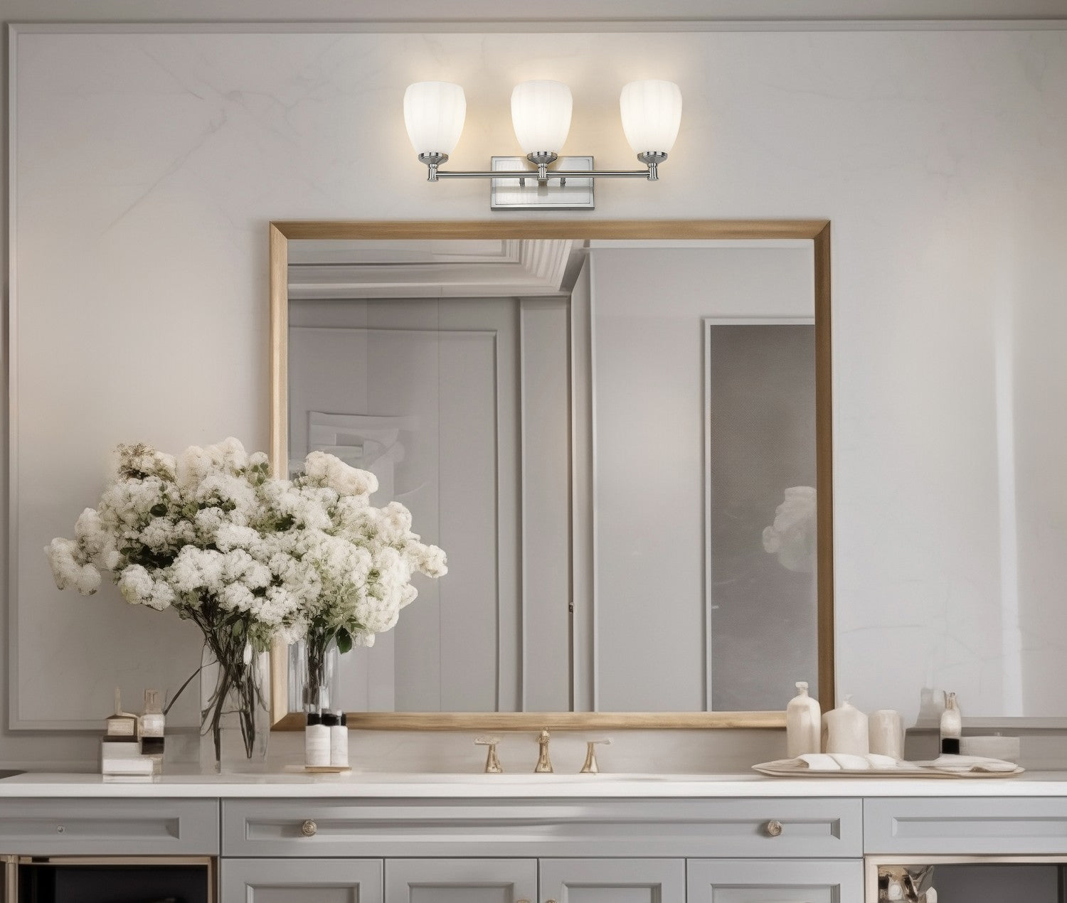 Z-Lite - 7004-3V-BN - Three Light Vanity - Oren - Brushed Nickel