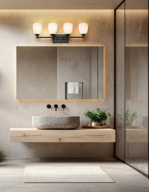Z-Lite - 7004-4V-MB - Four Light Vanity - Oren - Matte Black