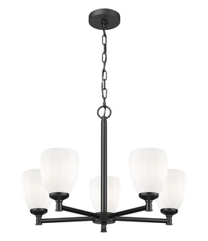 Z-Lite - 7004-5MB - Five Light Chandelier - Oren - Matte Black