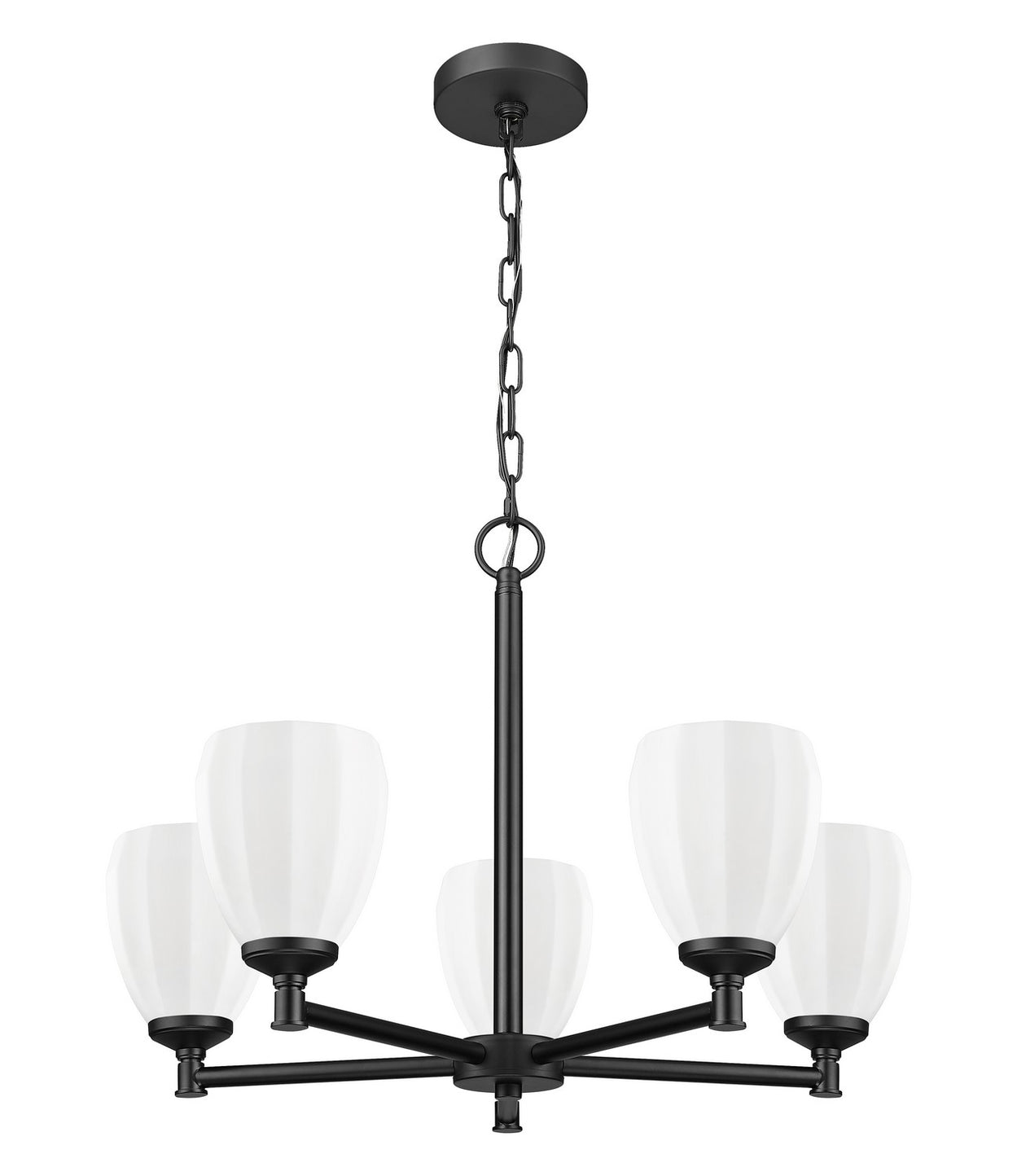 Z-Lite - 7004-5MB - Five Light Chandelier - Oren - Matte Black