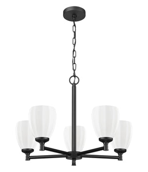 Z-Lite - 7004-5MB - Five Light Chandelier - Oren - Matte Black