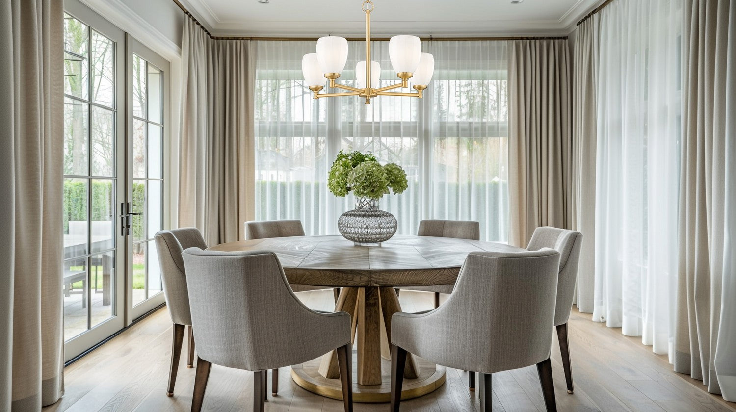 Z-Lite - 7004-5MGLD - Five Light Chandelier - Oren - Modern Gold