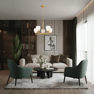 Z-Lite - 7004-5MGLD - Five Light Chandelier - Oren - Modern Gold