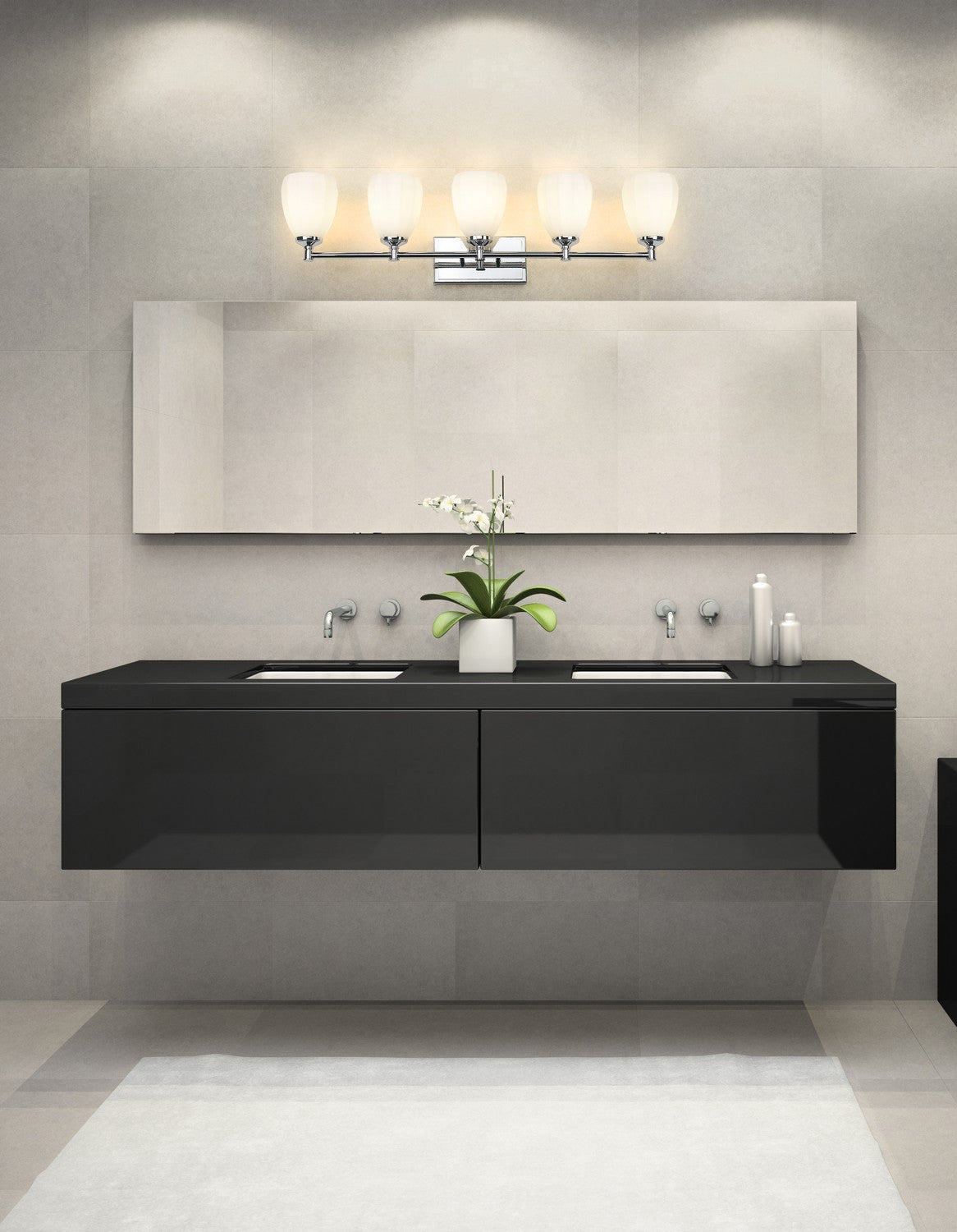 Z-Lite - 7004-5V-CH - Five Light Vanity - Oren - Chrome