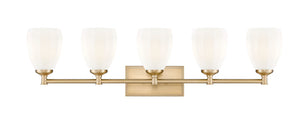 Z-Lite - 7004-5V-MGLD - Five Light Vanity - Oren - Modern Gold