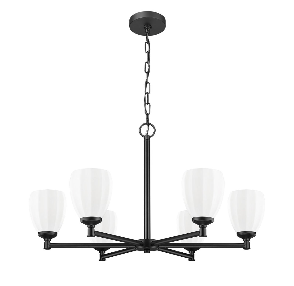 Z-Lite - 7004-6MB - Six Light Chandelier - Oren - Matte Black