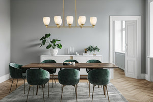 Z-Lite - 7004-8L-MGLD - Eight Light Linear Chandelier - Oren - Modern Gold
