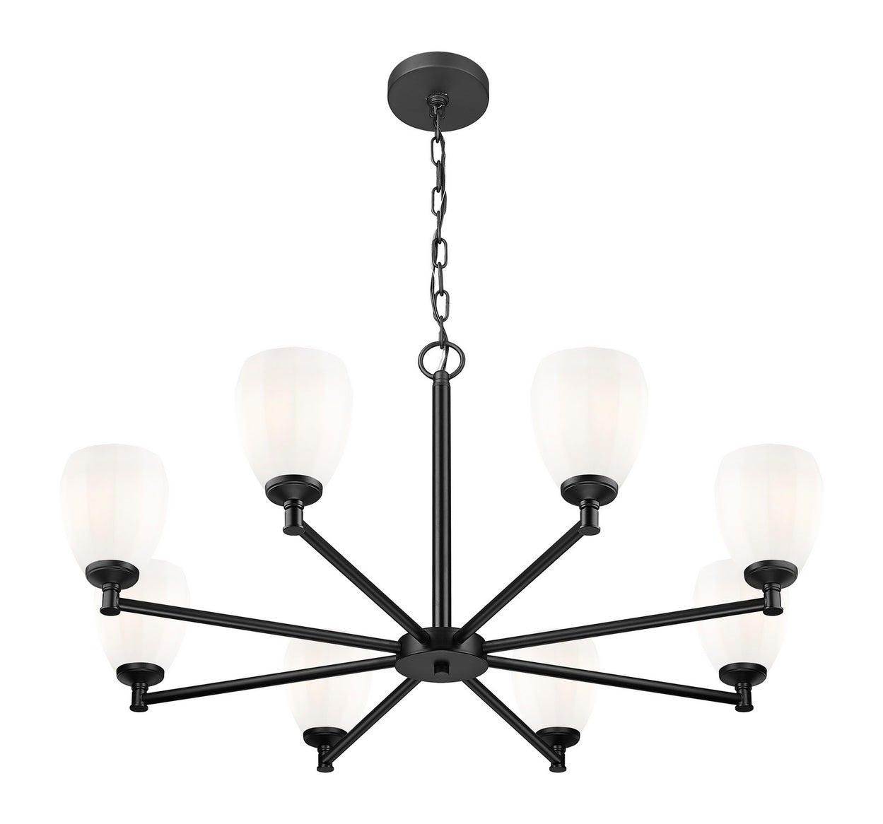 Z-Lite - 7004-8MB - Eight Light Chandelier - Oren - Matte Black