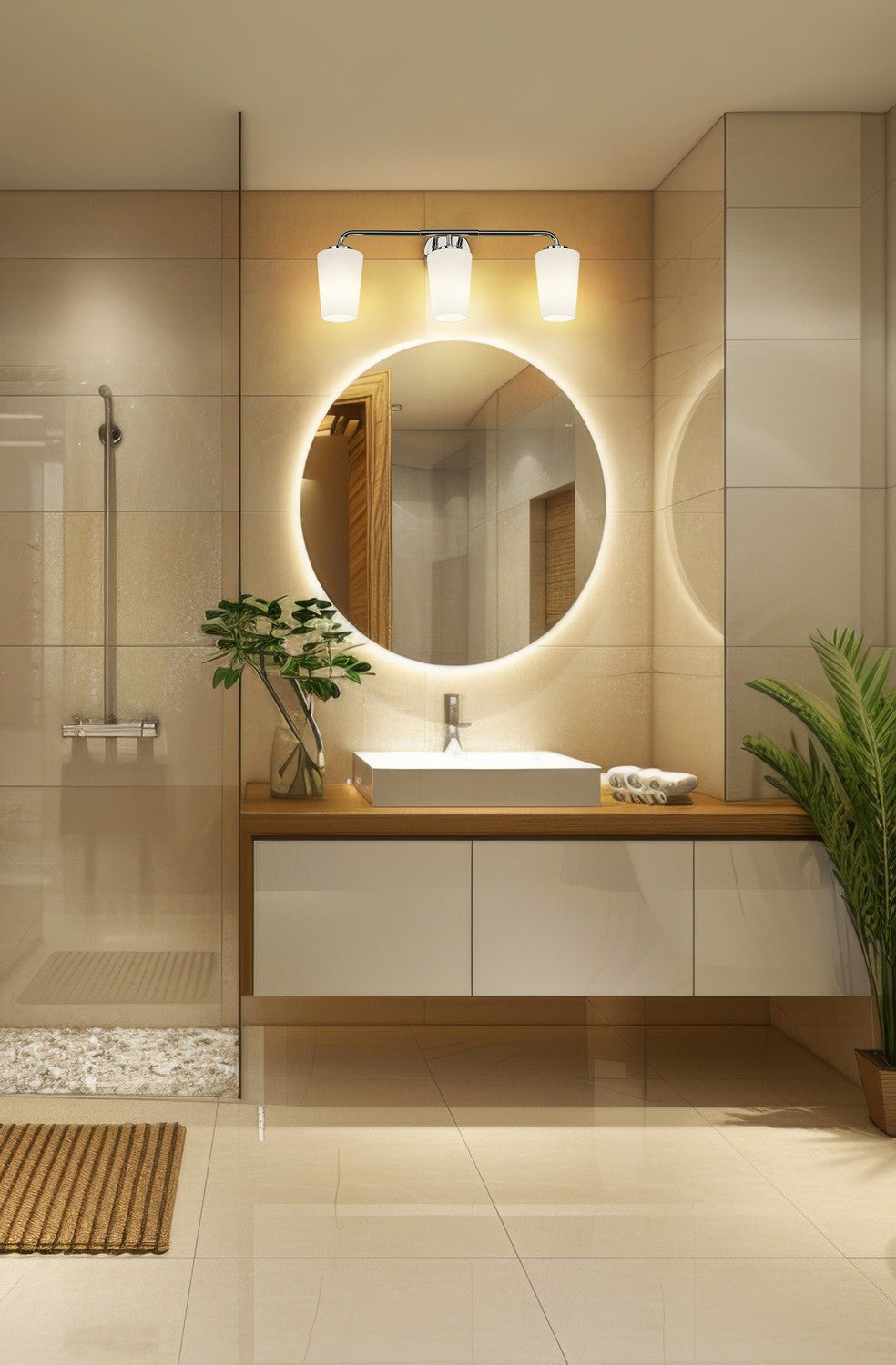 Z-Lite - 7005-3V-CH - Three Light Vanity - Montford - Chrome