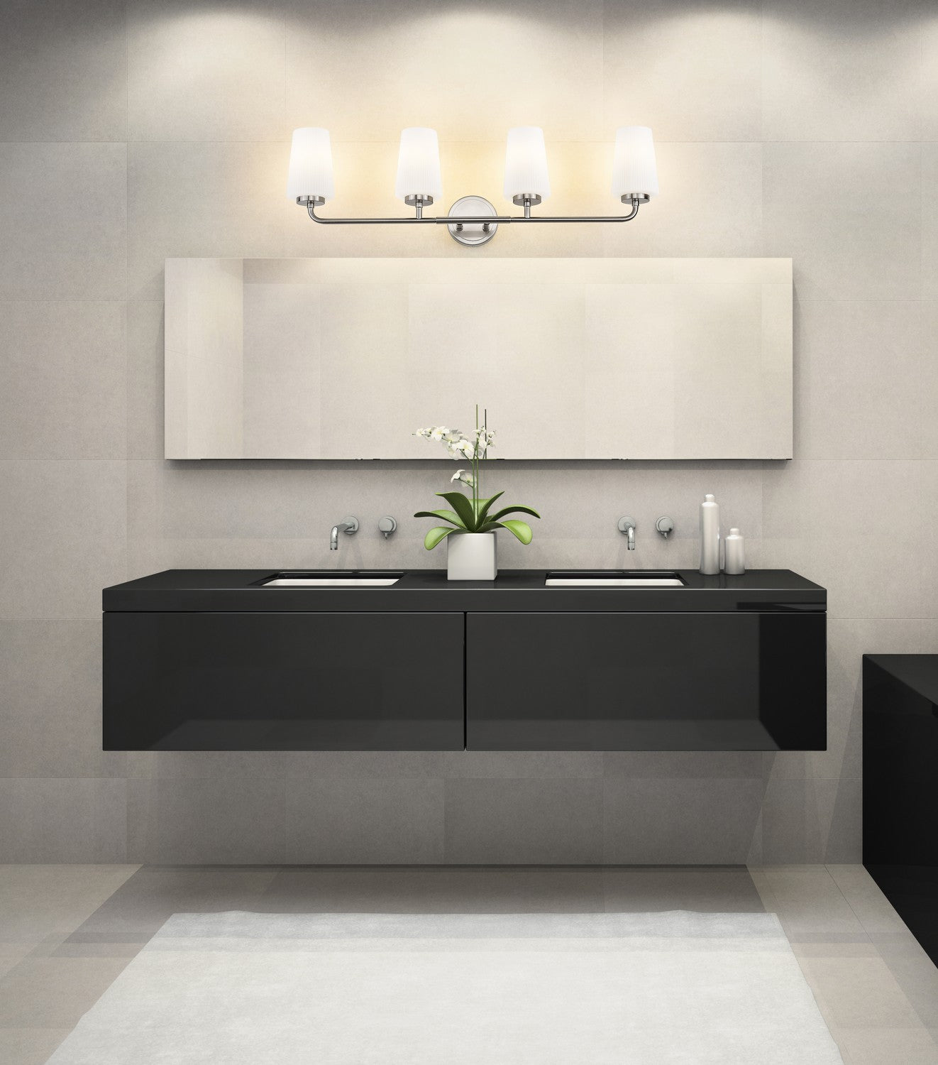 Z-Lite - 7005-4V-BN - Four Light Vanity - Montford - Brushed Nickel