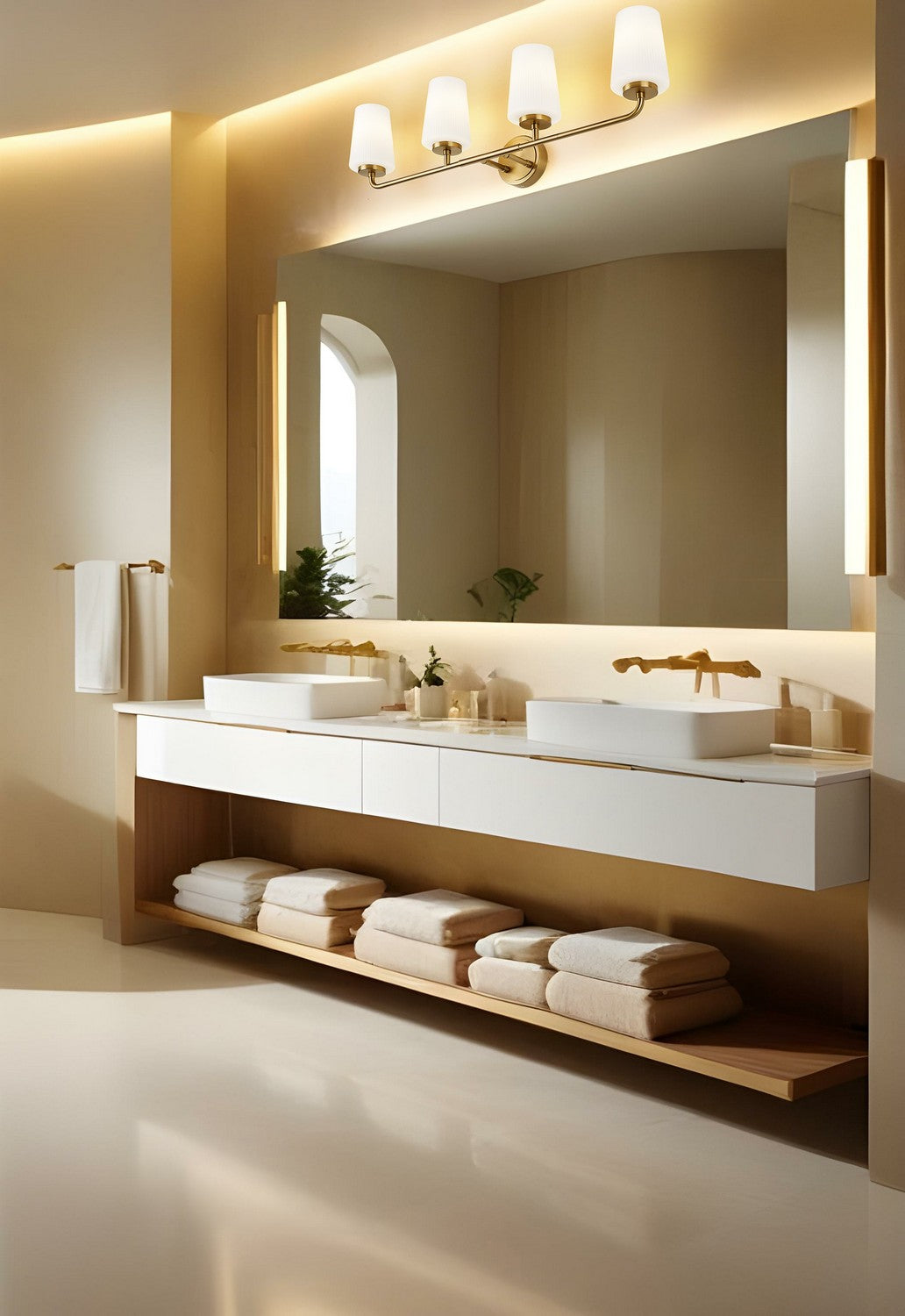 Z-Lite - 7005-4V-MGLD - Four Light Vanity - Montford - Modern Gold