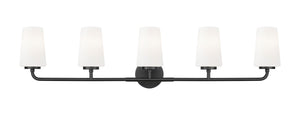 Z-Lite - 7005-5V-MB - Five Light Vanity - Montford - Matte Black
