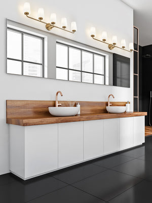 Z-Lite - 7005-5V-MGLD - Five Light Vanity - Montford - Modern Gold