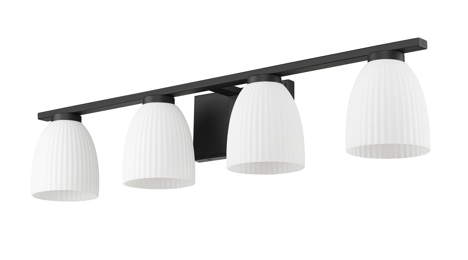 Z-Lite - 7518-4V-MB - Four Light Vanity - Naya - Matte Black