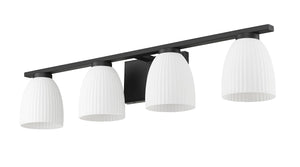 Z-Lite - 7518-4V-MB - Four Light Vanity - Naya - Matte Black