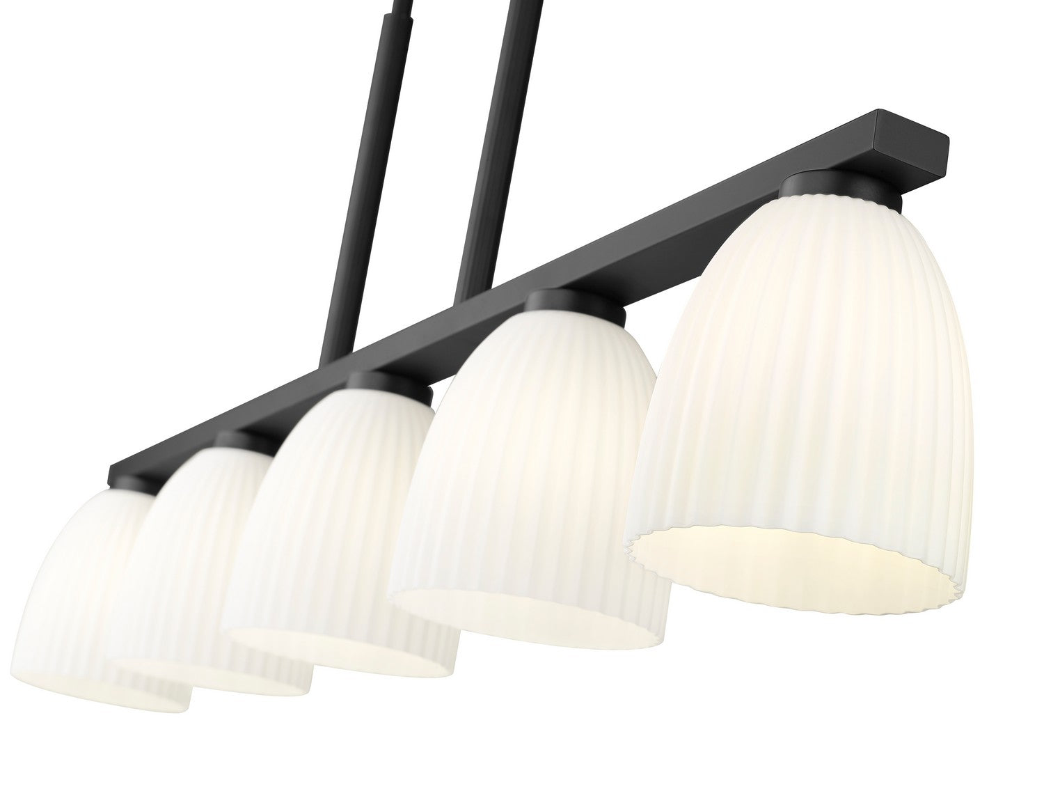 Z-Lite - 7518-5L-MB - Five Light Linear Chandelier - Naya - Matte Black
