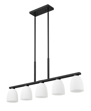 Z-Lite - 7518-5L-MB - Five Light Linear Chandelier - Naya - Matte Black