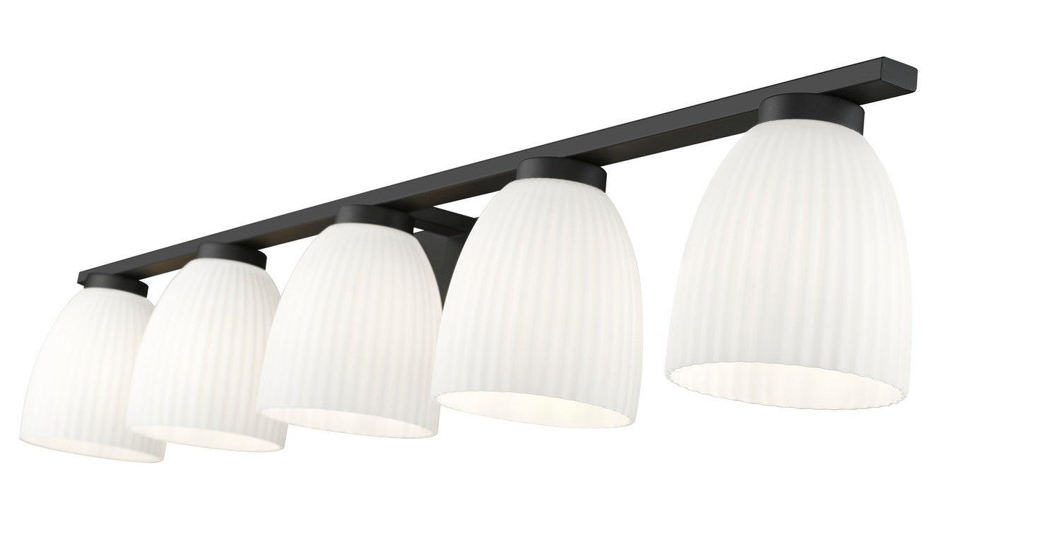 Z-Lite - 7518-5V-MB - Five Light Vanity - Naya - Matte Black