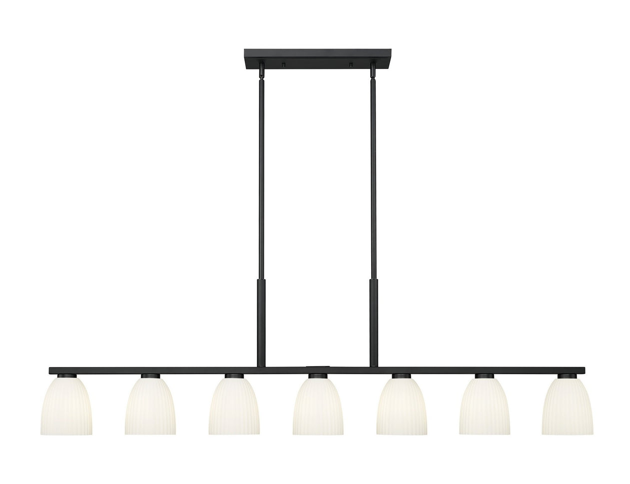 Z-Lite - 7518-7L-MB - Seven Light Linear Chandelier - Naya - Matte Black