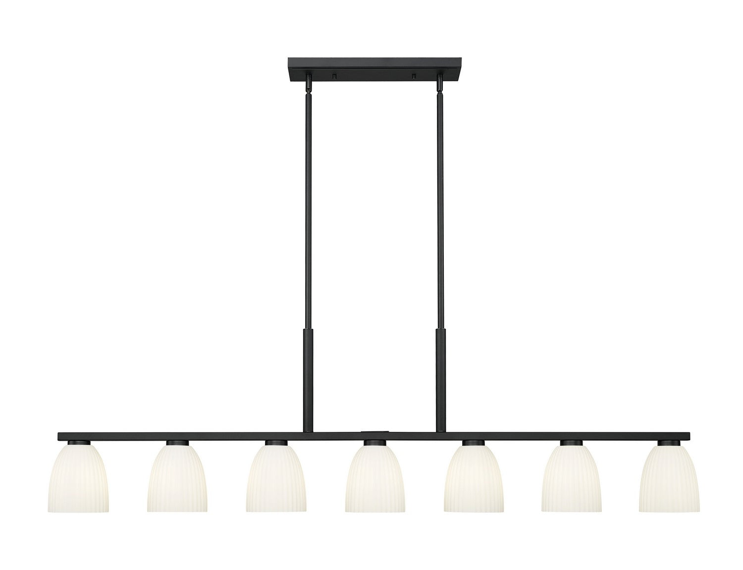 Z-Lite - 7518-7L-MB - Seven Light Linear Chandelier - Naya - Matte Black