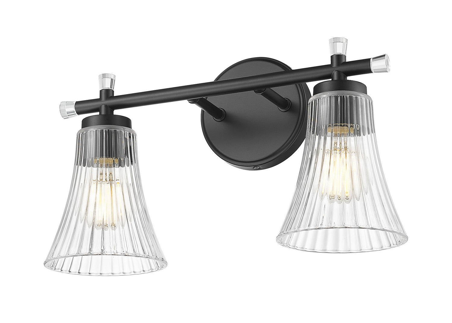 Z-Lite - 7519-2V-MB - Two Light Vanity - Belle - Matte Black
