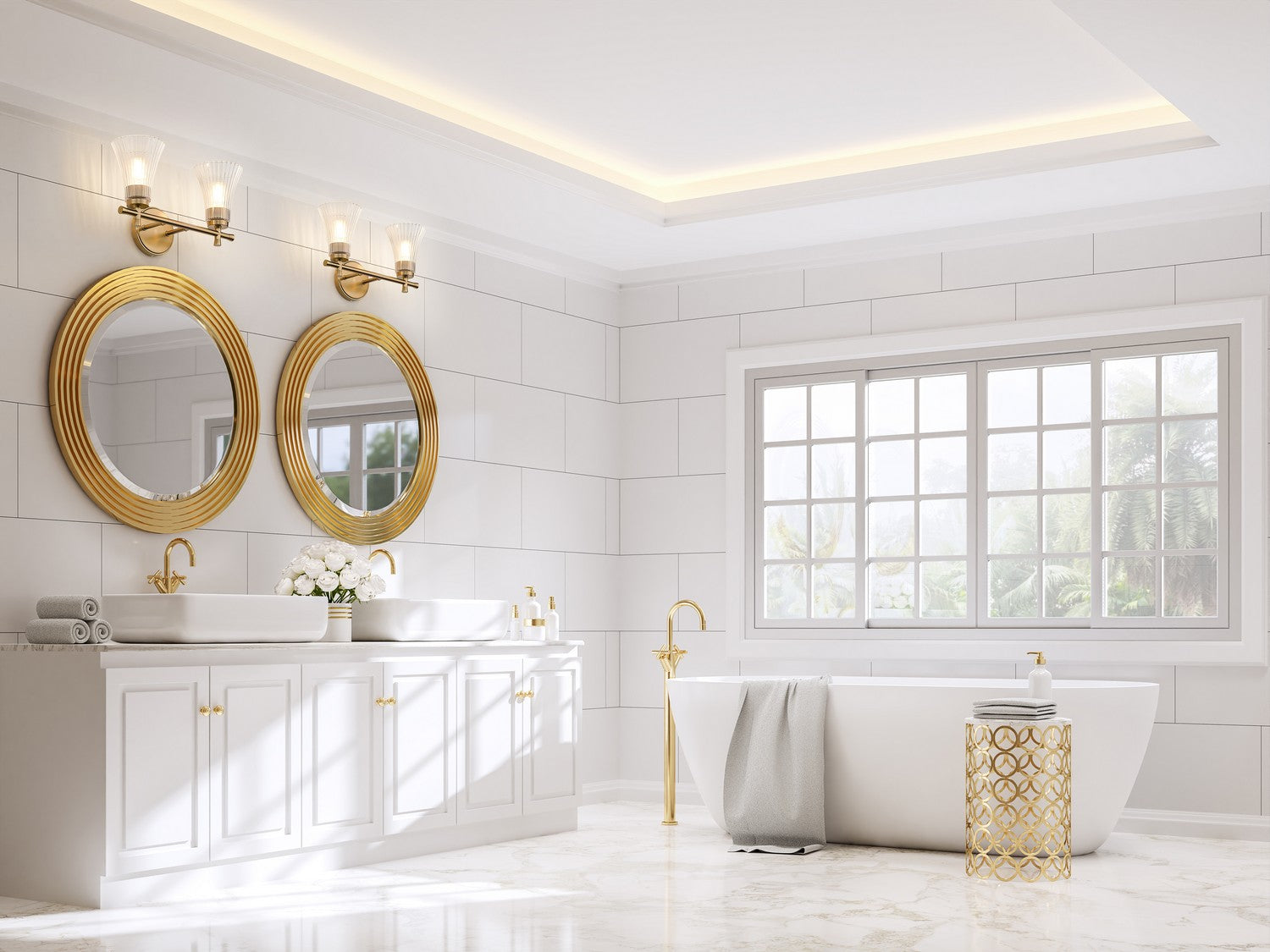 Z-Lite - 7519-2V-MGLD - Two Light Vanity - Belle - Modern Gold