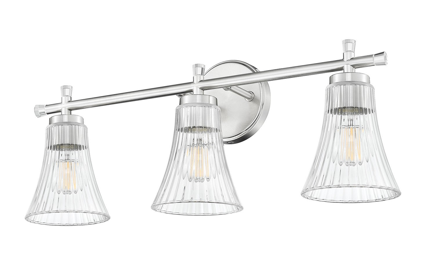 Z-Lite - 7519-3V-BN - Three Light Vanity - Belle - Brushed Nickel