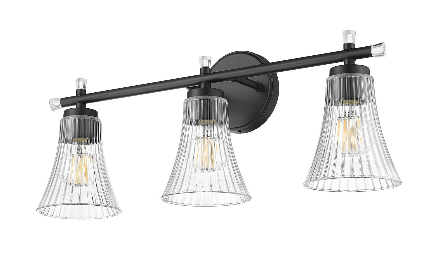 Z-Lite - 7519-3V-MB - Three Light Vanity - Belle - Matte Black