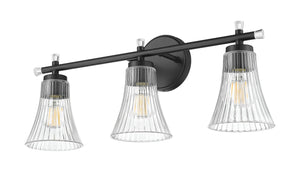 Z-Lite - 7519-3V-MB - Three Light Vanity - Belle - Matte Black