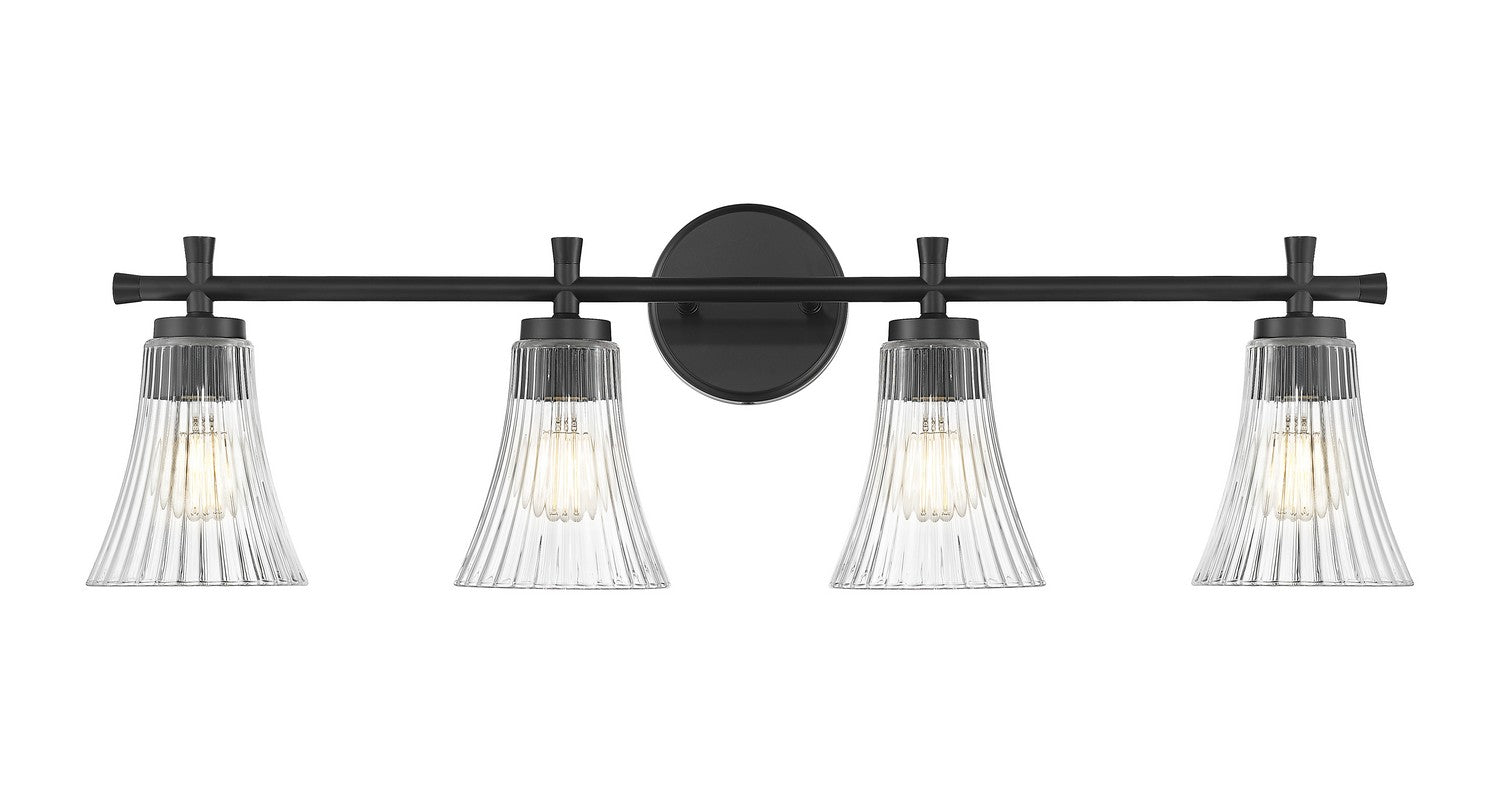 Z-Lite - 7519-4V-MB - Four Light Vanity - Belle - Matte Black