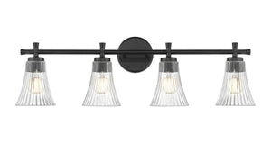 Z-Lite - 7519-4V-MB - Four Light Vanity - Belle - Matte Black