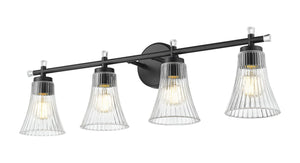 Z-Lite - 7519-4V-MB - Four Light Vanity - Belle - Matte Black
