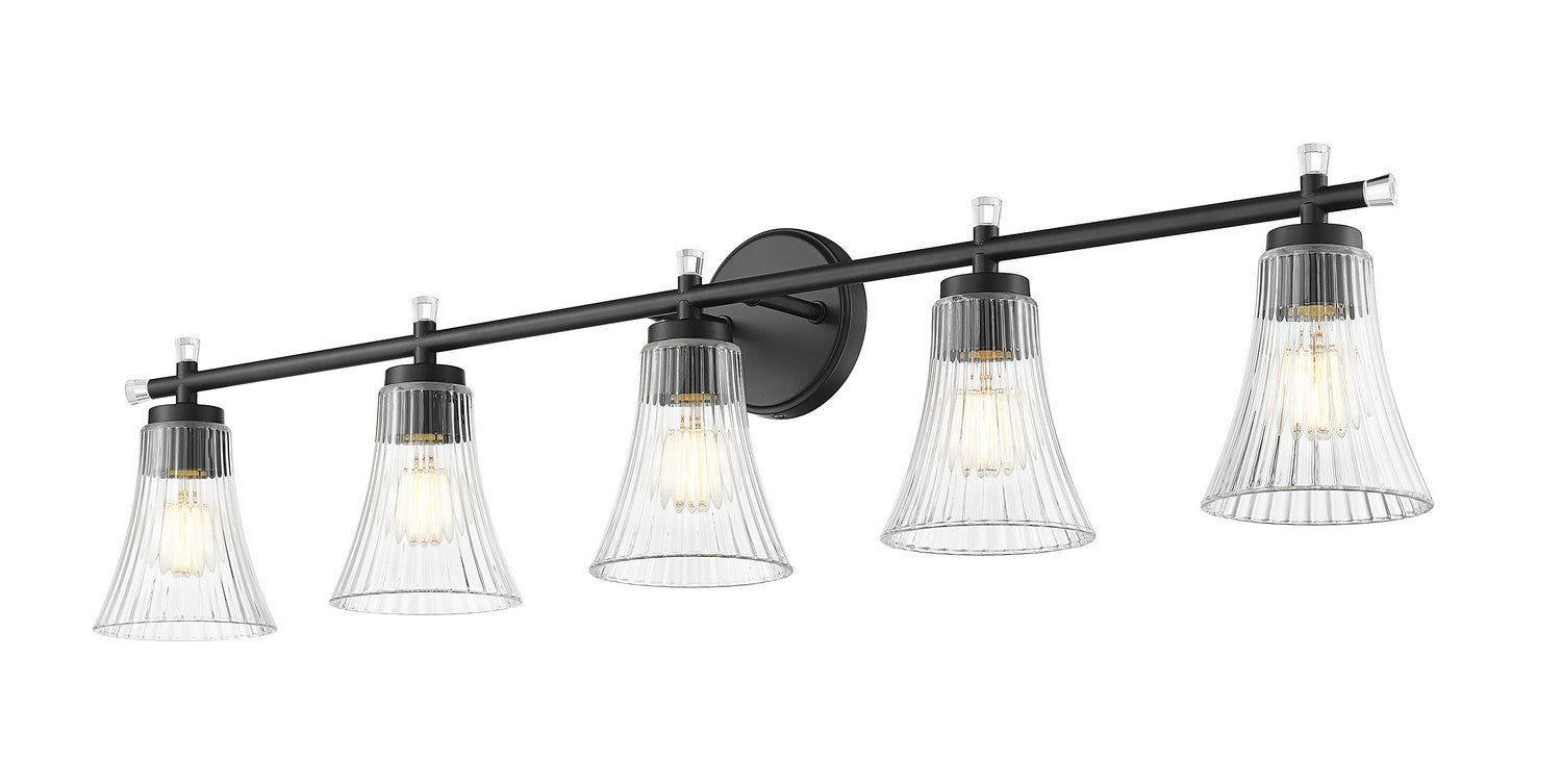 Z-Lite - 7519-5V-MB - Five Light Vanity - Belle - Matte Black