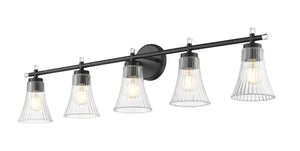 Z-Lite - 7519-5V-MB - Five Light Vanity - Belle - Matte Black