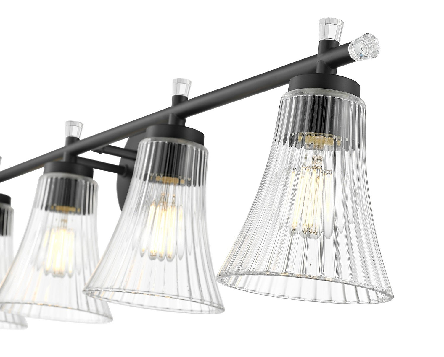 Z-Lite - 7519-5V-MB - Five Light Vanity - Belle - Matte Black